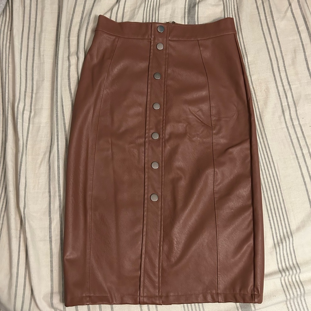 Ookie and LaLa faux leather pencil skirt insulated sexy
